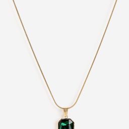 DressBerry Gold-Plated Square Stainless Steel Cubic Zirconia Pendants with Chains-image-31