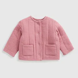 mothercare Girls Cotton Crop Tailored Jacket with Embroidered-image-80