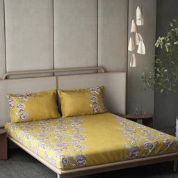 DDecor Jacobean Garden Collection 144 TC Pure Cotton King Bedsheet with 2 Pillow Covers-image-16