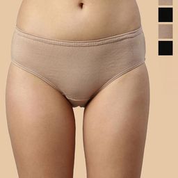 Enamor Pack Of 5 Cotton Classic Antimicrobial & Stain Release Finish Bikini Briefs-picture-17
