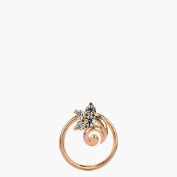 VALANOVA 925 Sterling Silver Diamond Studded Nosepin 0.23g-image-20