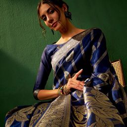 Sangria Ethnic Motifs Woven Designed Banarasi Designer Saree-image-14
