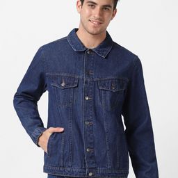 Urbano Fashion Men Regular Fit Washed Sleeveless Denim Jacket-image-63