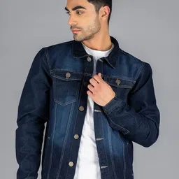 Dennis Lingo Men Blue Washed Lightweight Outdoor Denim Jacket-image-42