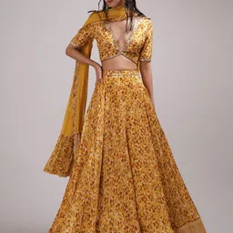 Breathe by Aakanksha Singh Printed Sequinned Made to Measure Lehenga & Blouse With Dupatta-picture-7