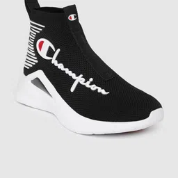 Champion Men Woven Design Brand Logo Embossed Mid-Top Sneakers-10