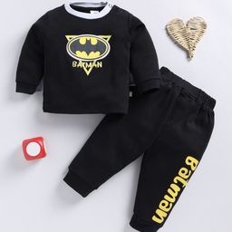 Moms Love Infant Boys Printed Pure Cotton Batman Clothing Set-image-81