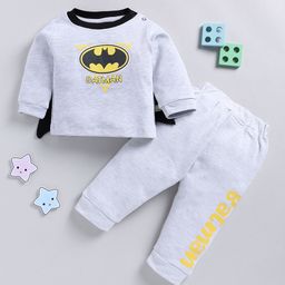 Moms Love Infant Boys Printed Pure Cotton Batman Clothing Set-image-34