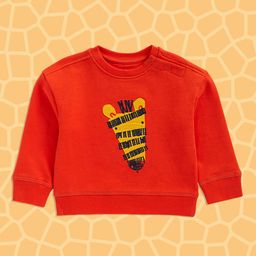 mothercare Infant Boys Red Solid Embroidered Pure Cotton Sweatshirt-21