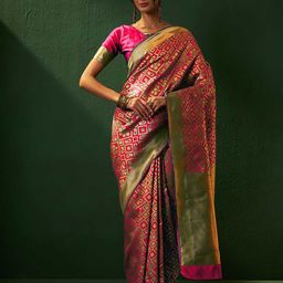 DIVASTRI Woven Design Designer Banarasi Saree-image-87