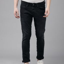 SPYKAR Men Charcoal Slim Fit Low-Rise Light Fade Stretchable Jeans-image-90