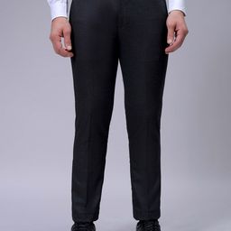 The Indian Garage Co. X Luxe Men Checked Slim Fit Formal Trousers-image-76