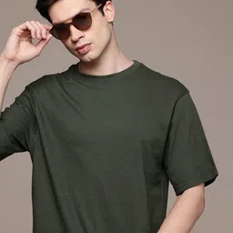 Moda Rapido Solid Relaxed Fit T-shirt-picture-4