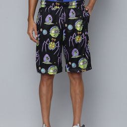 Puma Men Rick & Morty Humour & Comic AOP Print Mid-Rise Knitted Basketball Shorts-picture-26