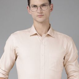 Park Avenue Men Slim Fit Micro Ditsy Opaque Self Design Pure Cotton Formal Shirt-image-83