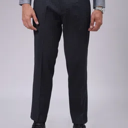 The Indian Garage Co. X Luxe Men Checked Formal Trousers-picture-14