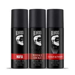 BEARDO Set of 3 Long Lasting Deodorants - Mafia, Whisky Smoke & Godfather - 100 g Each-34