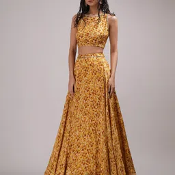 Breathe by Aakanksha Singh Printed Silk Made to Measure Lehenga & Blouse-52