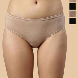 Enamor Pack Of 5 Cotton Classic Antimicrobial And Stain Release Finish Hipster Panty- CH03-picture-19