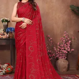 LeeliPeeri Designer Embellished Beads and Stones Satin Saree-image-36