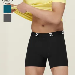 XYXX Men Pack Of 3 Snug fit Ultra-Soft Ace Modal Cotton Boxer Briefs-image-86