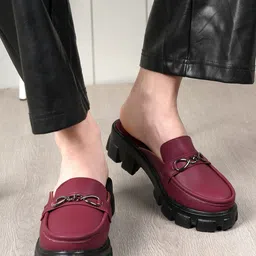 The Roadster Lifestyle Co. Women Chunky Backless Casual Loafers-36