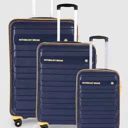 WROGN Set of 3 Flow Trolley Suitcases in Cabin Medium & Large - Volume 204 litres-11
