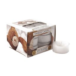 YANKEE CANDLE Set Of 12 White Original Tealights Soft Blanket Scented Candles image 2