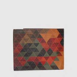 Allen Solly Men Multicoloured Printed Leather Two Fold Wallet image 4