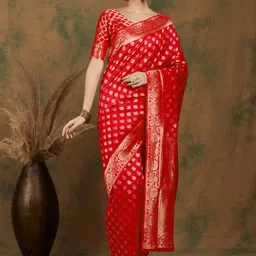DIVASTRI Woven Design Zari Banarasi Saree-image-95
