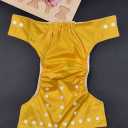 Moms Home Infants Set Of 3 Adjustable & Reusable Cotton Pocket Diapers With 3 Inserts image 4
