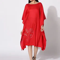 LetsDressUp Graphic Printed Extended Sleeves Kaftan Midi Dress-image-92