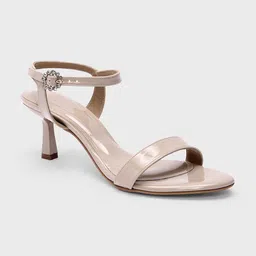 20Dresses Nude-Coloured Embellished Buckle Open Toe Slim Heels-19
