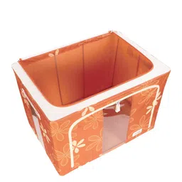 BlushBees Orange & Cream-Color Printed Multi-Utility Wardrobe Organisers image 2