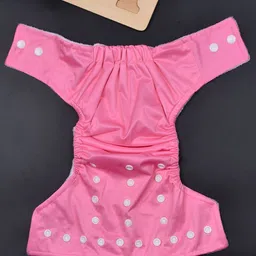 Moms Home Infants Set Of 3 Adjustable & Reusable Cotton Pocket Diapers With 3 Inserts image 3