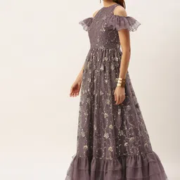 Ethnovog Embellished Net Gown image 2