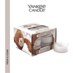 YANKEE CANDLE Set Of 12 White Original Tealights Soft Blanket Scented Candles image 4