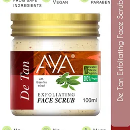AYA Set of Charcoal-Ubtan-Detan-Apricot-Tea Tree-Pomegranate Face Scrubs -100 ml Each image 3