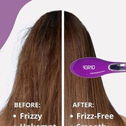 iGRiD IG-1099 Ionic Hair Straightener Brush With Temperature Control & LCD Display -Purple image 5