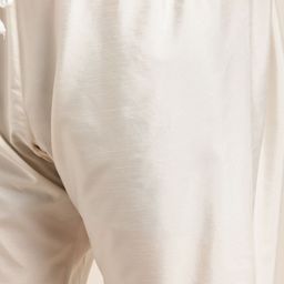 SOJANYA PLUS Men Plus Size Off White Kurta with Churidar & Nehru Jacket image 4