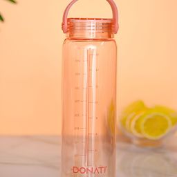 MARKET99 Peach-Coloured Single Plastic Printed Water Bottle-image-4