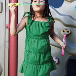 The Souled Store Girls Shoulder Straps Cotton Fit & Flare Dress-image-60