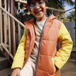 The Souled Store Boys Colourblocked Hooded Lightweight Puffer Jacket-image-17