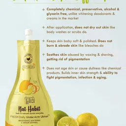 Nat Habit Set of 3 Lemon Drop UnderArm Ubtan with Orange Peel  Lemon Juice - 40 ml each image 3
