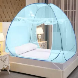 classic mosquito net King Size Bed Polyester Mosquito Net In Blue-picture-10
