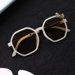 Spiky Unisex Kids Brown Lens & Gold-Toned Butterfly Sunglasses - 2958_BRN_BRN-20