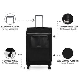Calvin Klein UNION SQUARE Range Solid Soft-Sided Large Trolley Suitcase image 3