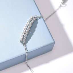 TOKYO TALKIES X rubans FASHION ACCESSORIES Women Silver-Toned & White Handcrafted Silver-Plated Charm Bracelet-image-23