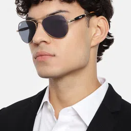 RESIST EYEWEAR Lens & Aviator Sunglasses With UV Protected Lens ANDREWGOLDBLACK-image-97