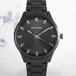 JOKER & WITCH Men Black Dial & Stainless Steel Straps Analogue Watch AMWW472-11